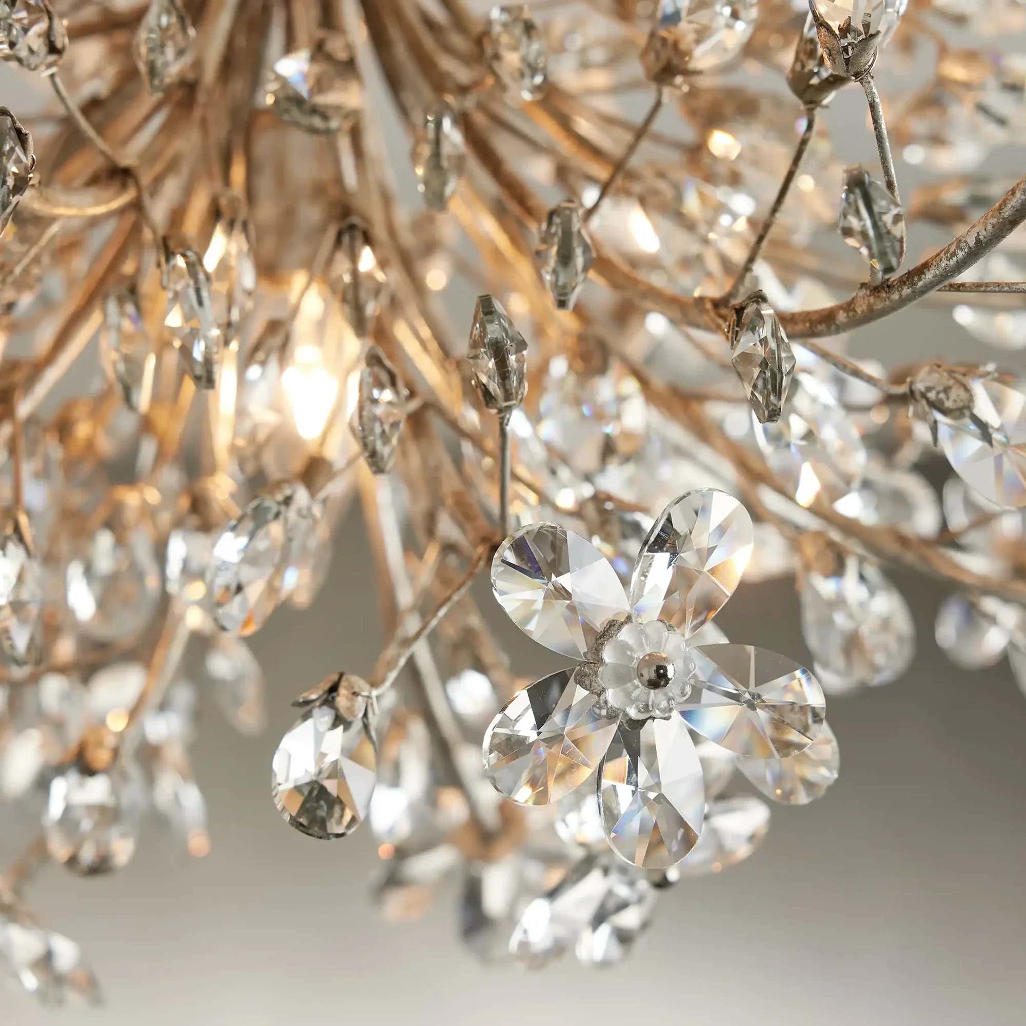 Fiore Crystal Flowers Flushmount