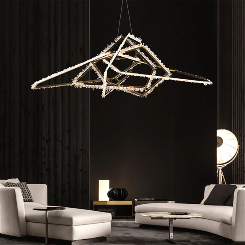 Marty Modern Rock Crystal Irregular Chandelier