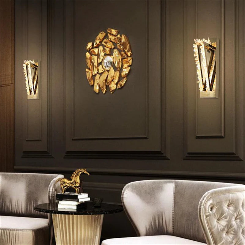 Wesley Modern Rock Crystal Wall Sconce