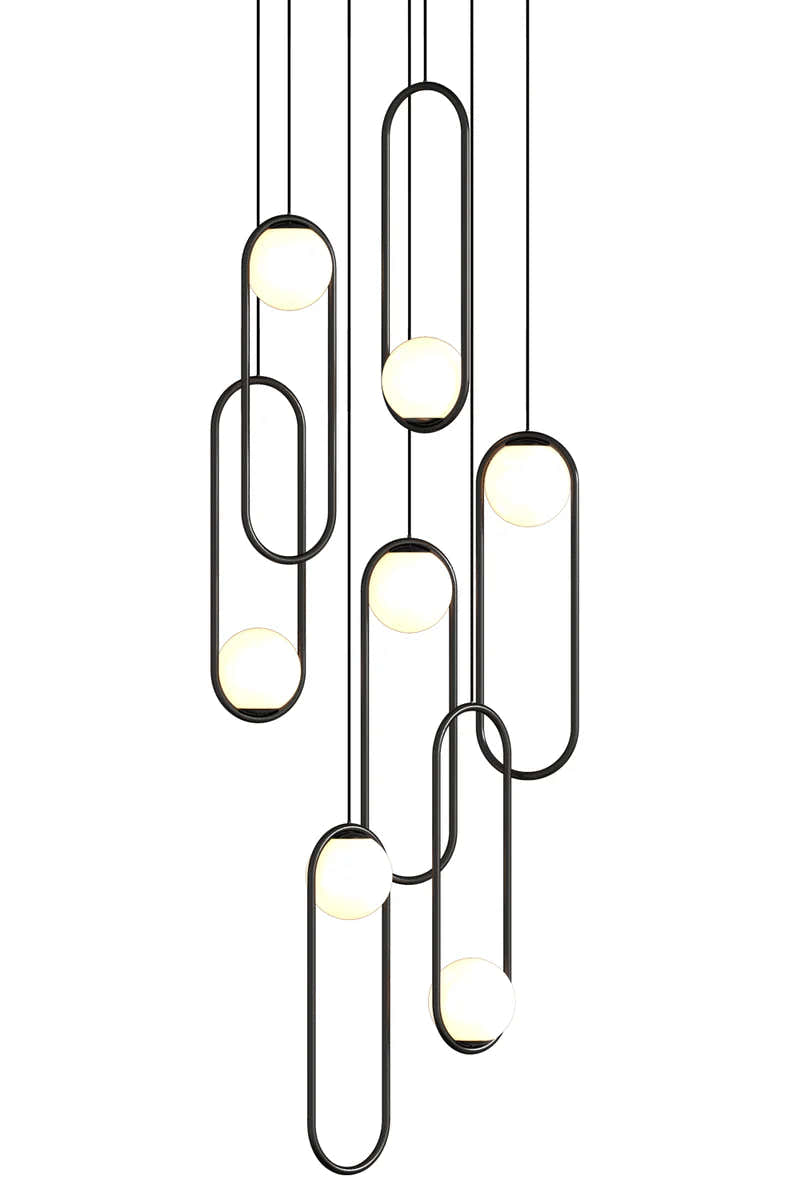 Luminous Modern LED Opal Glass Chandelier