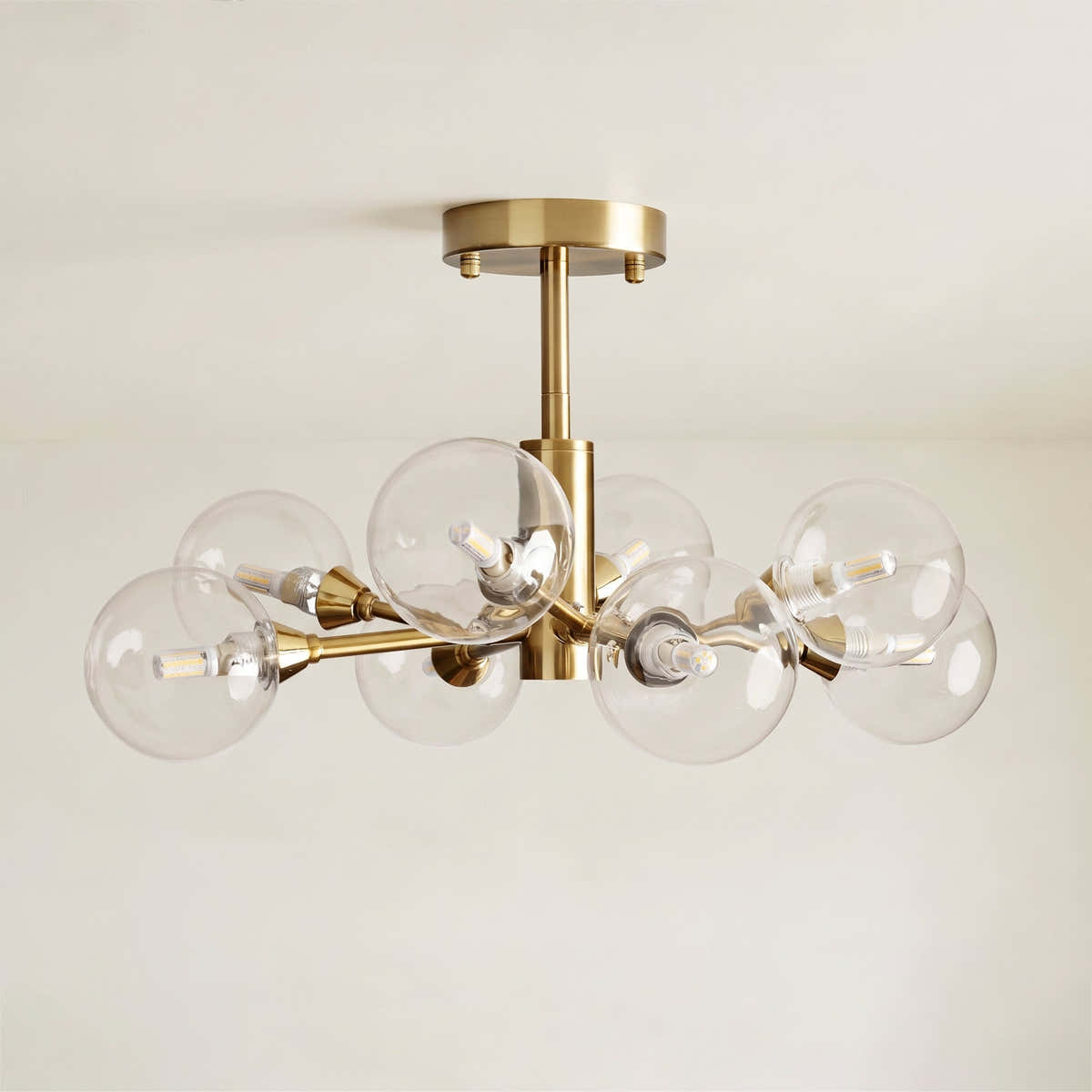 Apollo Glass Flush Mount 36" 47"