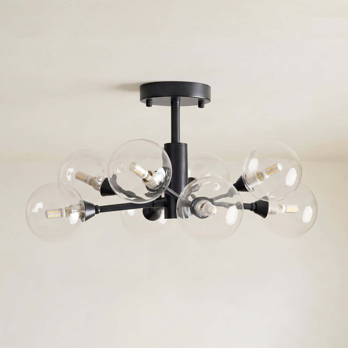 Apollo Glass Flush Mount 36" 47"