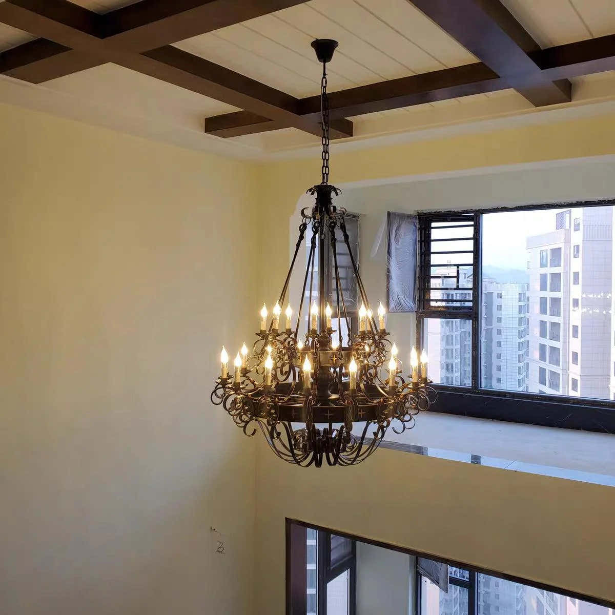 Vintage Iron Simple Candle Art Chandelier