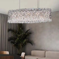 Modern Fashion Extra Large Oval Crystal Pendant Chandelier for Dining Room