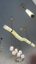 Alabaster Curved Chandelier