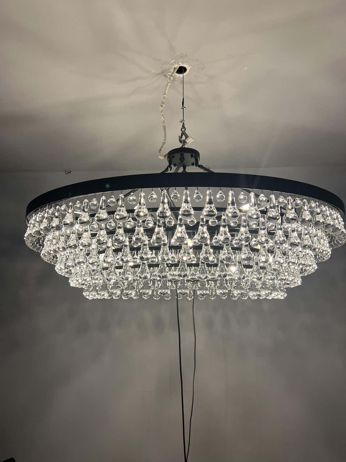 Artistic Pear Round Chandelier 50", Dining Room Round Chandelier