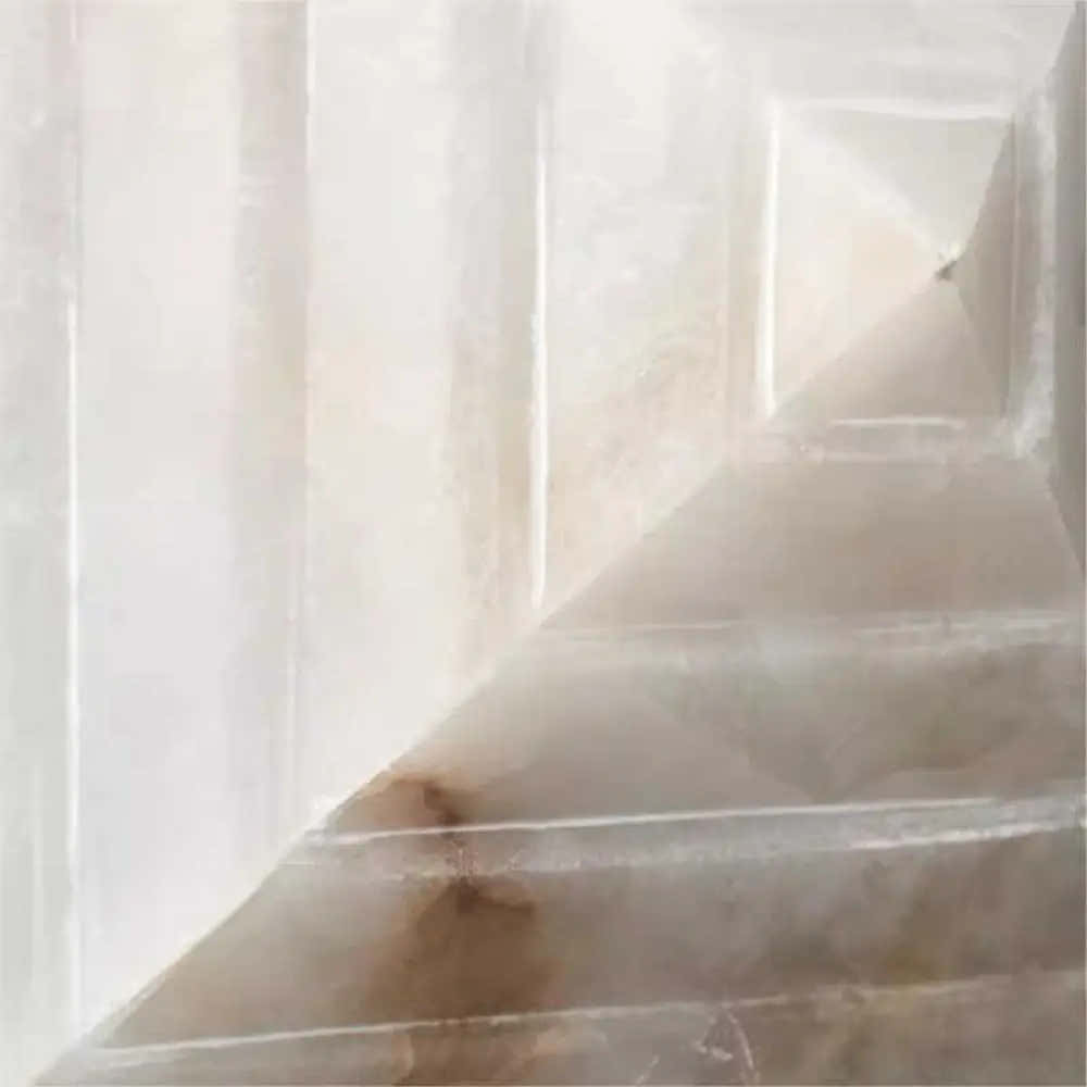 Trapezoidal Alabaster Wall Sconce