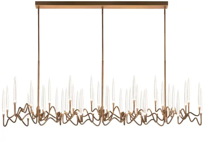 Pezzo Crystal Long Chandelier L78'' 59''  40''