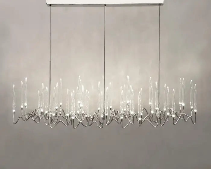 Pezzo Crystal Long Chandelier L78'' 59''  40''