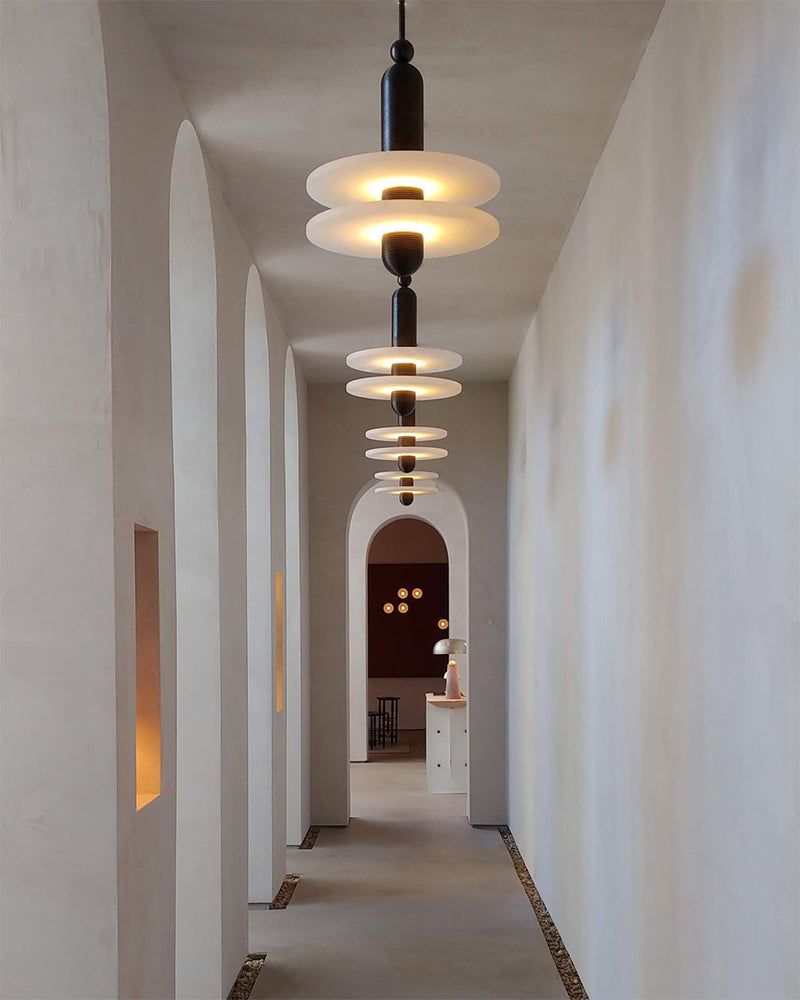 Alabaster Modern Marble Ring Pendant Light