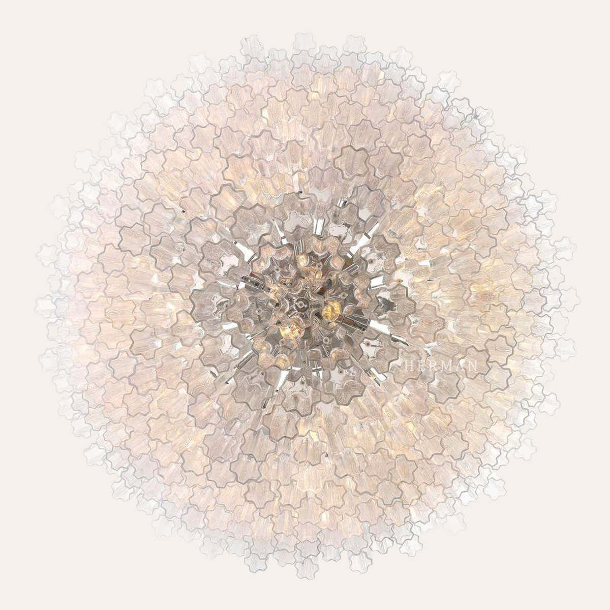 Addis Murano Glass 40 Light Chandelier 62" W