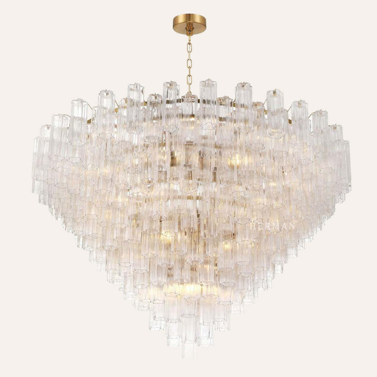 Addis Murano Glass 40 Light Chandelier 62" W
