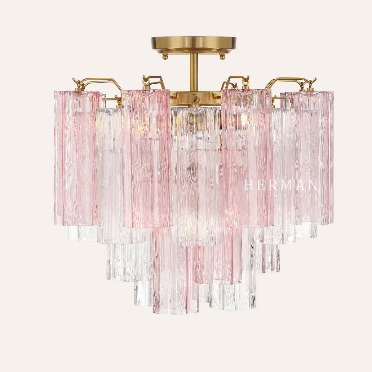 Addis Murano Glass Semi-Flush Ceiling Mount 17''W