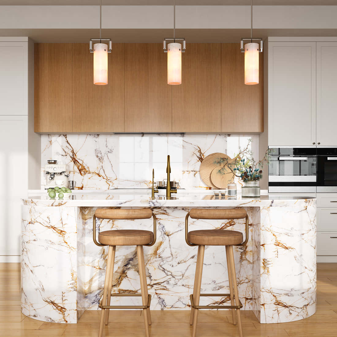 Custom Stone Kitchen Island