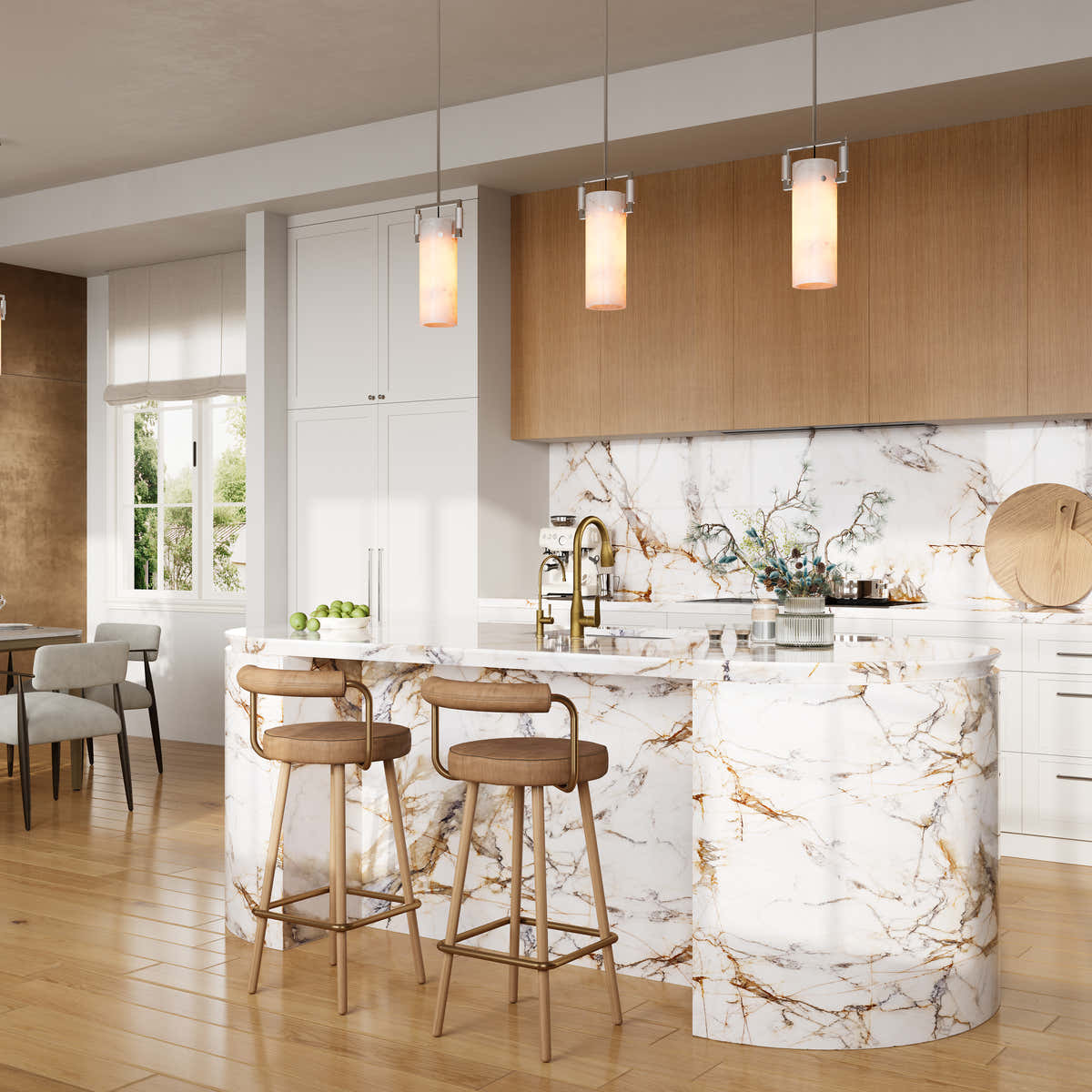 Custom Stone Kitchen Island