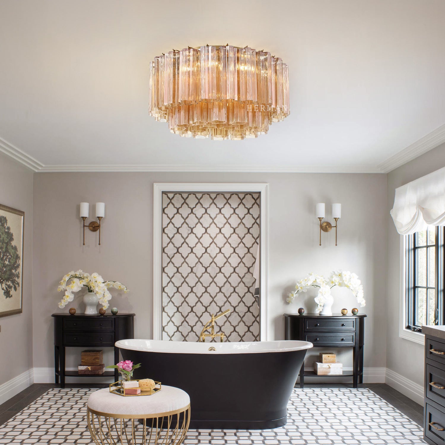 Addis Murano Glass Flushmount 22"/32"