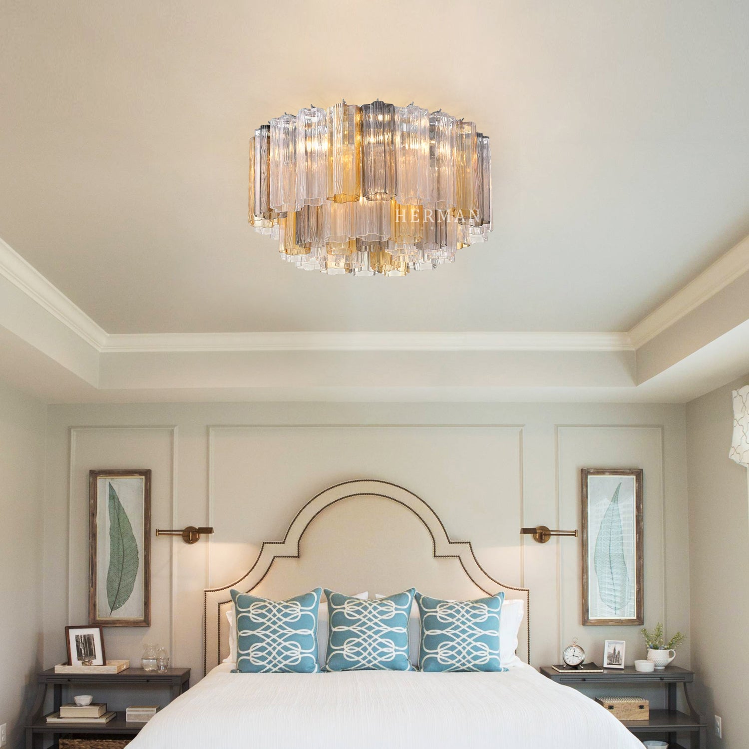 Addis Murano Glass Flushmount 22"/32"