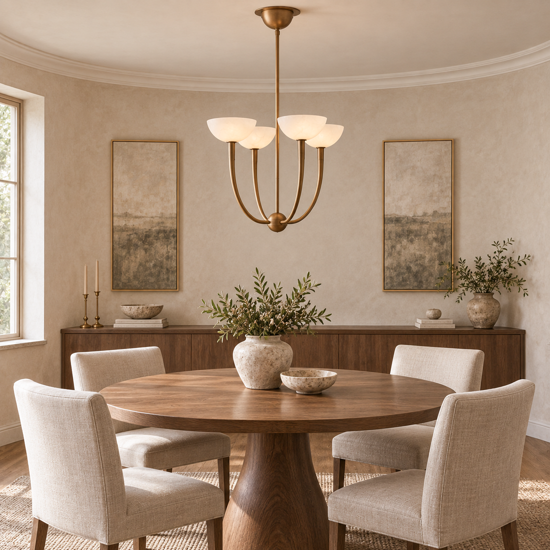 Saguaro Alabaster Chandelier 22" 42"
