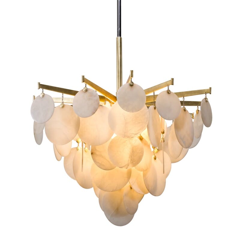 Serenity 1 Light Pendant Medium - Gold Leaf W Polished Stainless