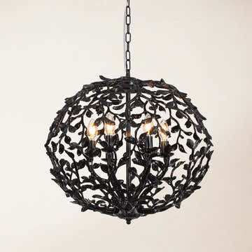 $800+ Purchase Gift | Farmhouse Black Chandelier