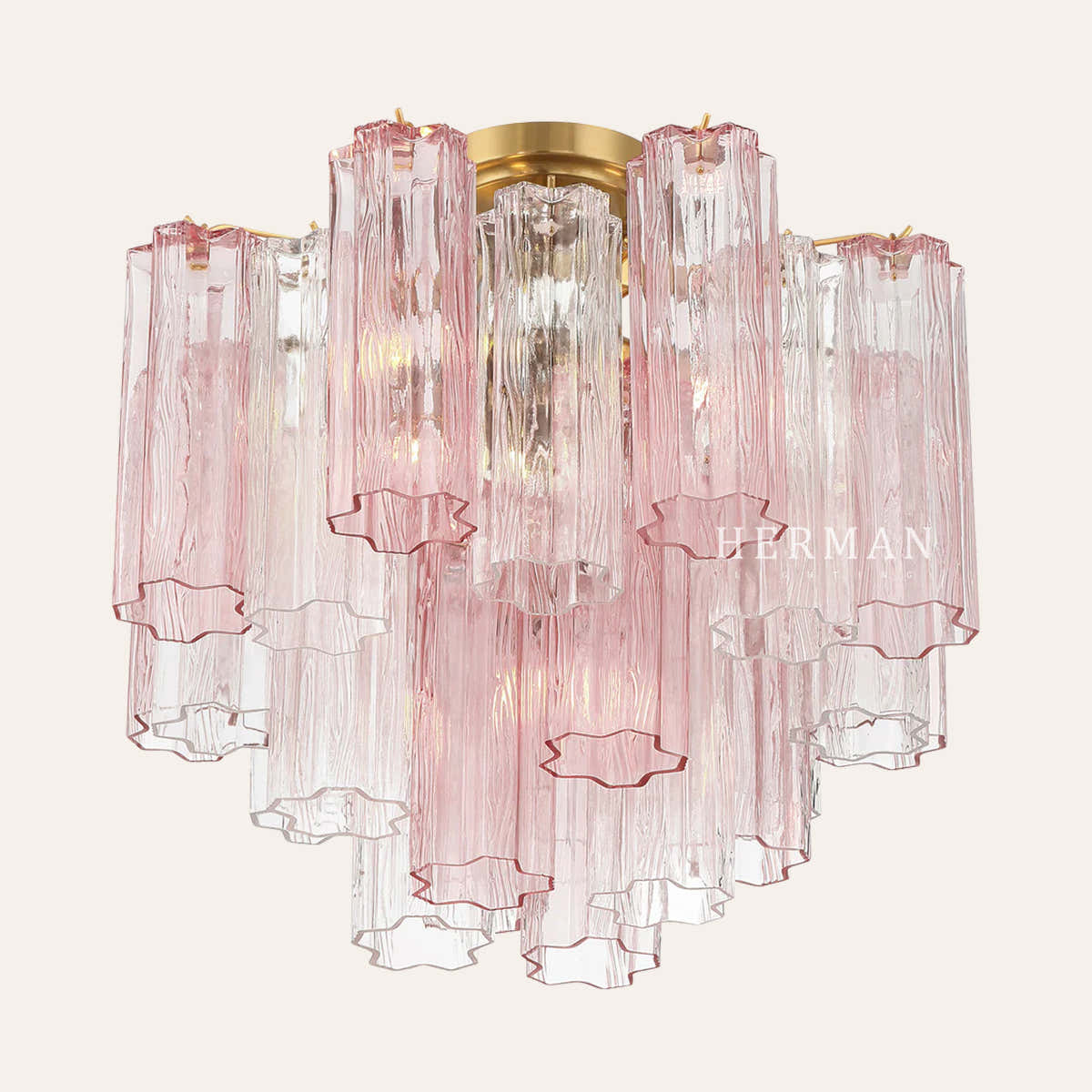 Addis Murano Glass Semi-Flush Ceiling Mount 17''W