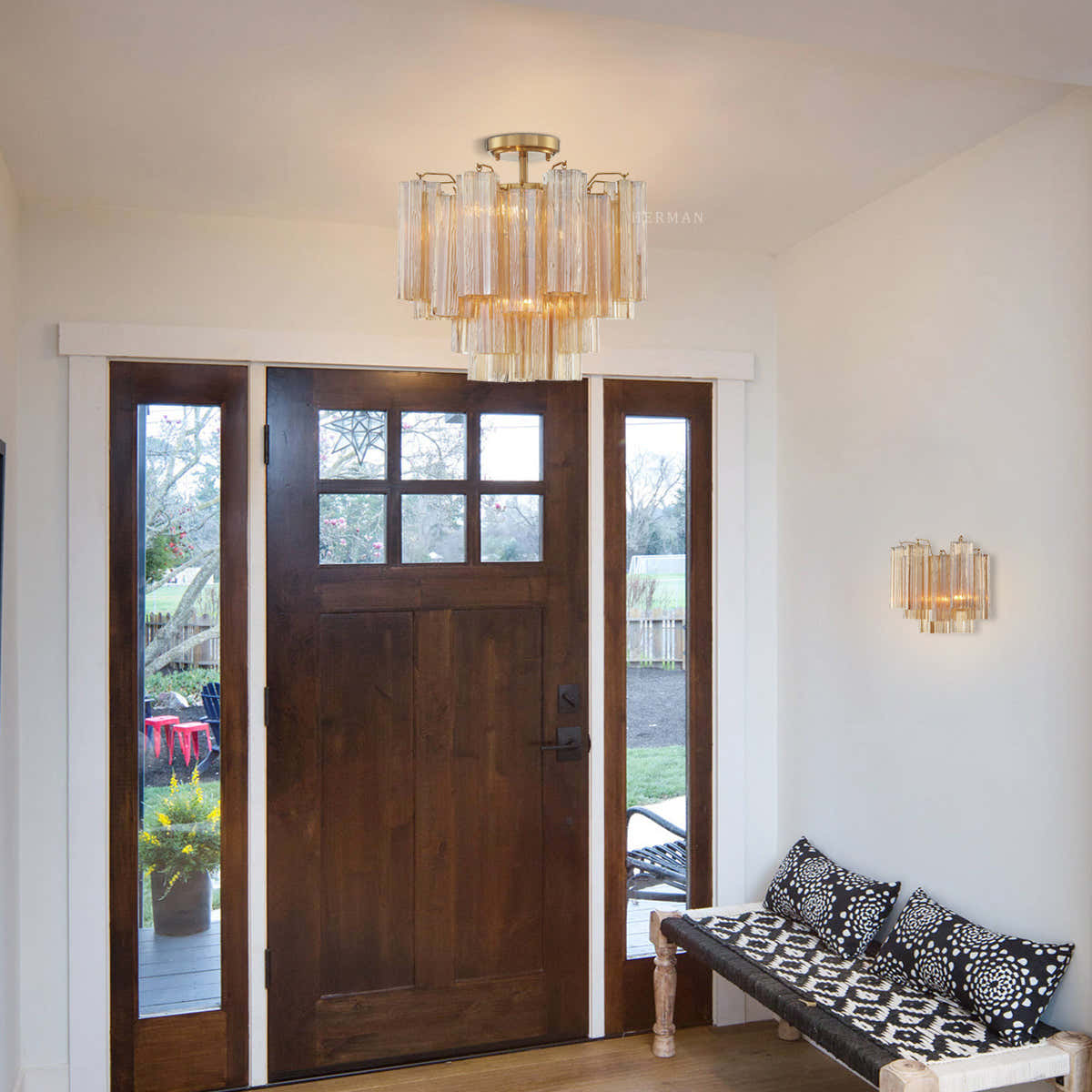 Addis Murano Glass Wall Light 14''W