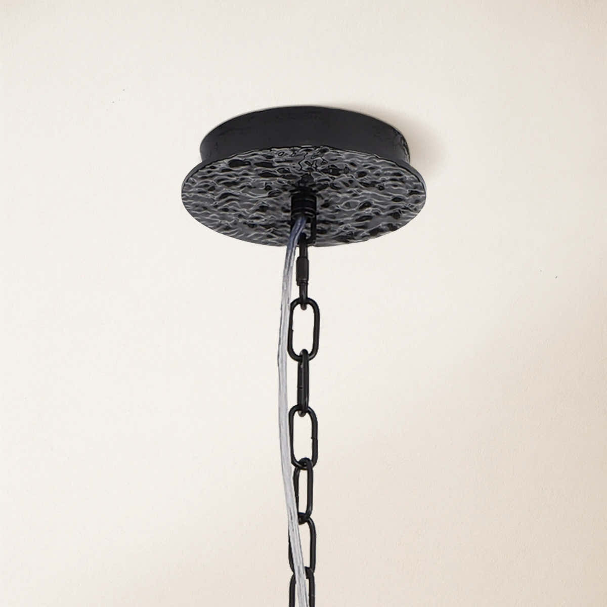 Elara Black Spherical Cage Chandelier 22"D