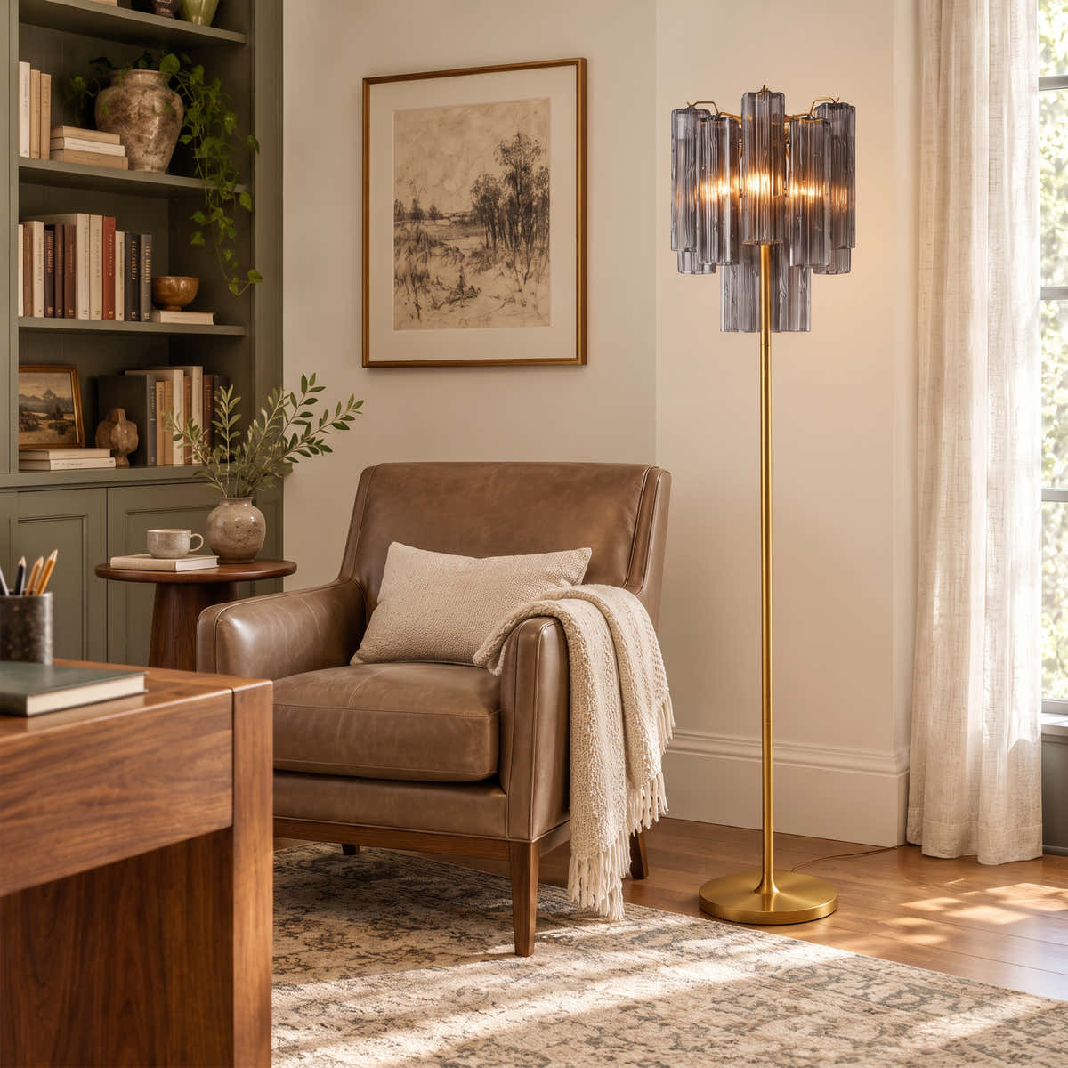 Hexalia Murano Glass Floor Lamp