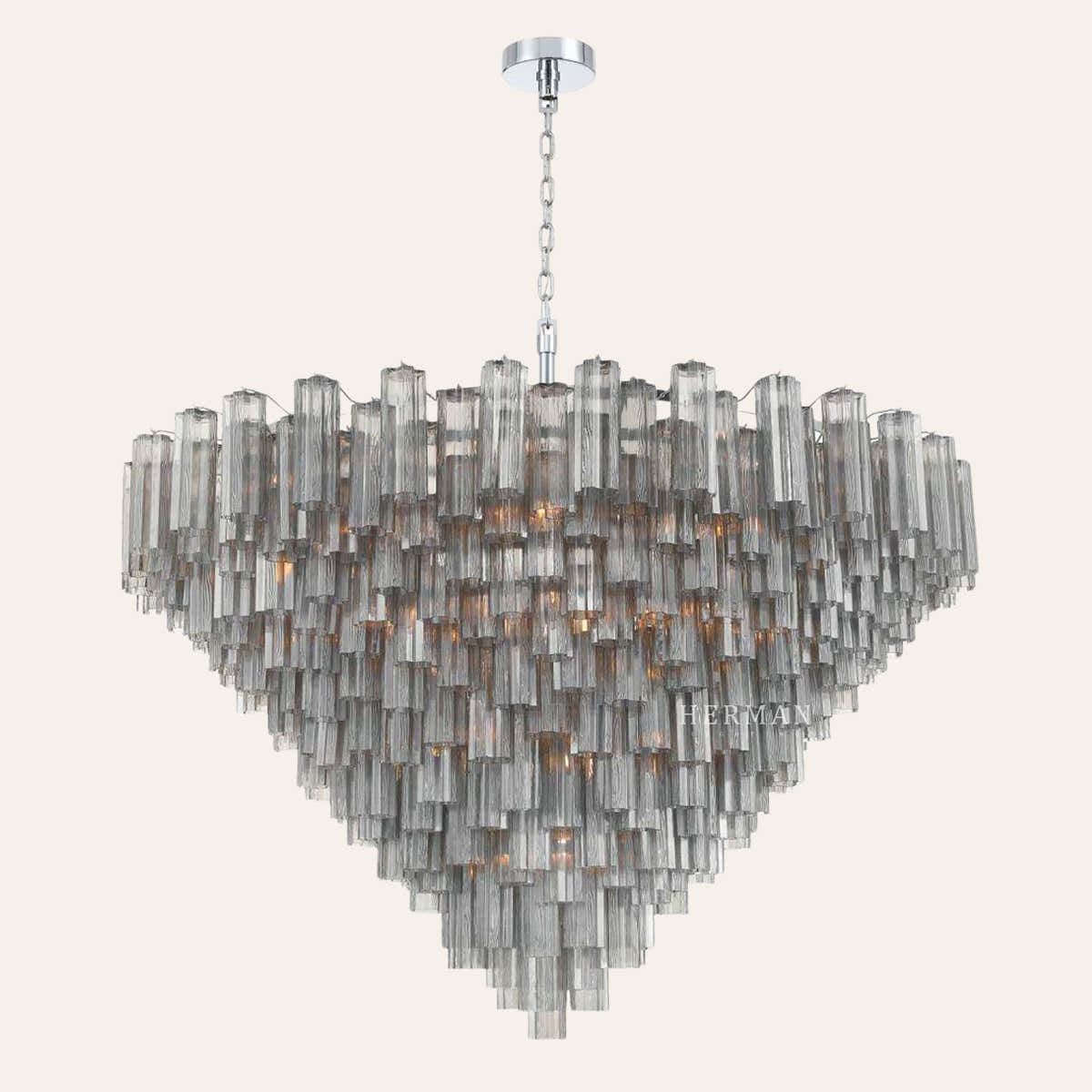 Addis Murano Glass 40 Light Chandelier 62" W