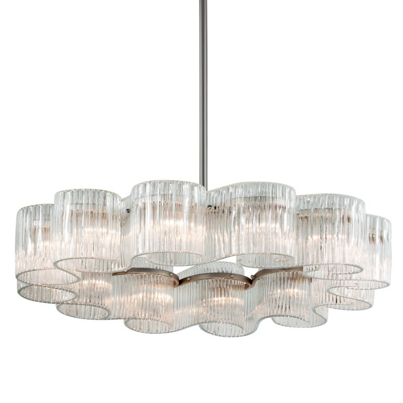 Circo 12 Light Pendant - Satin Silver Leaf