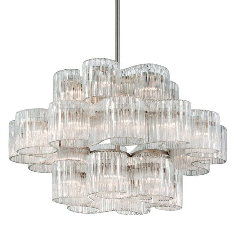 Circo 24 Light Pendant - Satin Silver Leaf