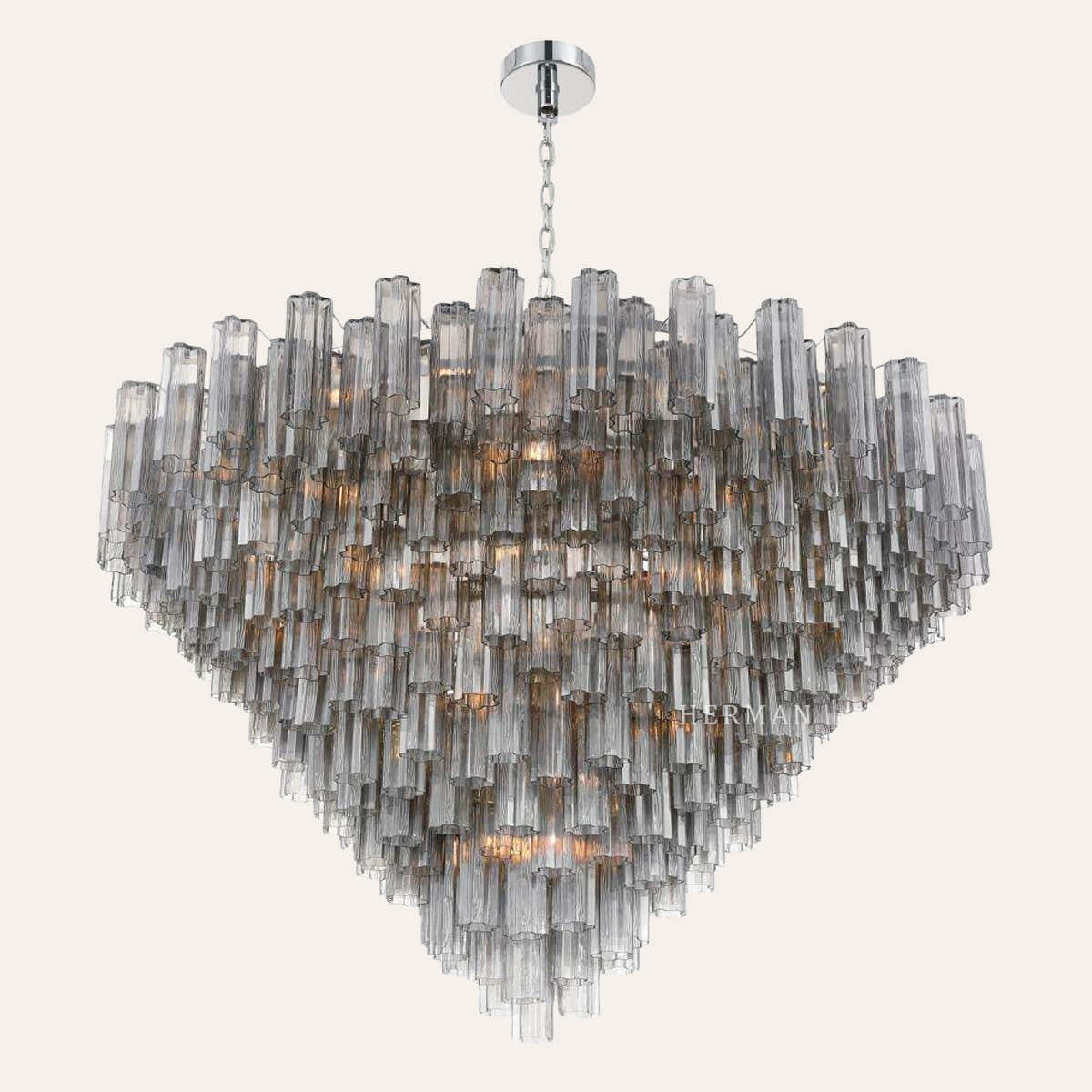 Addis Murano Glass 40 Light Chandelier 62" W