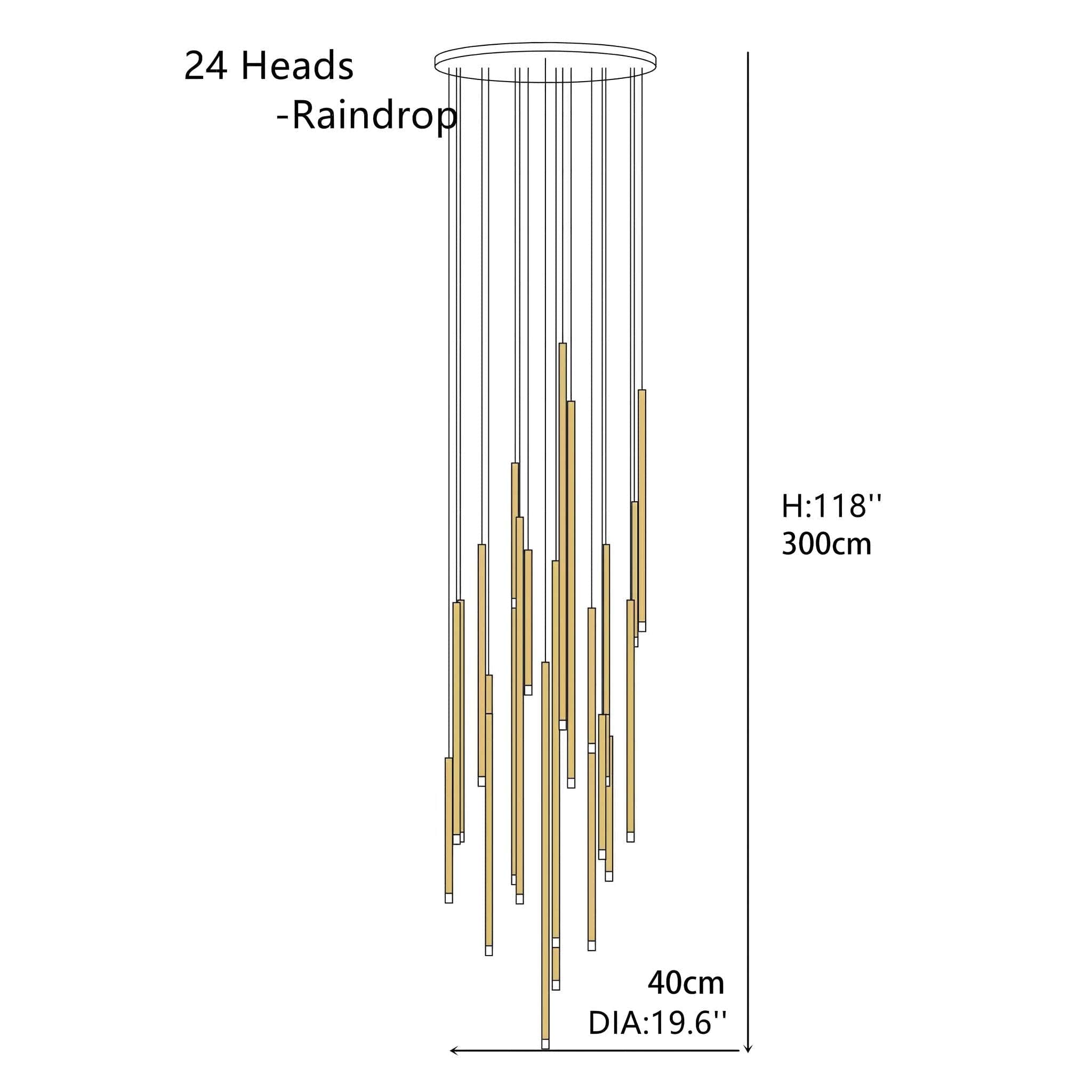 Tube chandelier