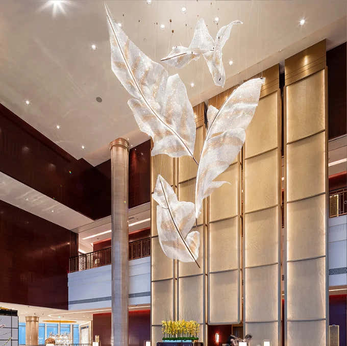 Customized Hotel Lobby Crystal Chandelier Luxury Stars Chandelier Pendant Lighting For Projects