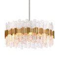 Ciro 8 Light Pendant - Antique Silver Leaf Stainless