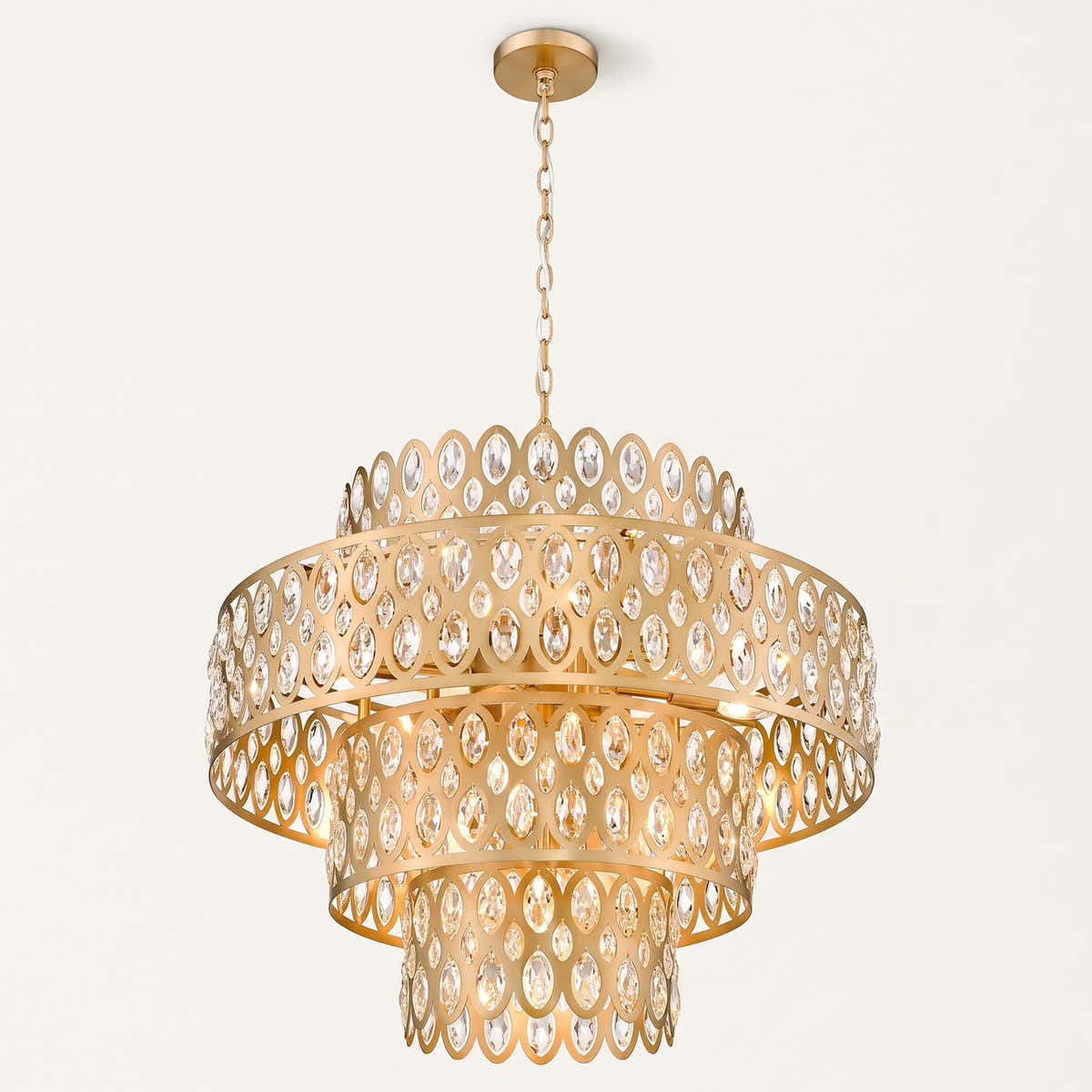 Deeley 13 Light 26" Wide Crystal Waterfall Chandelier