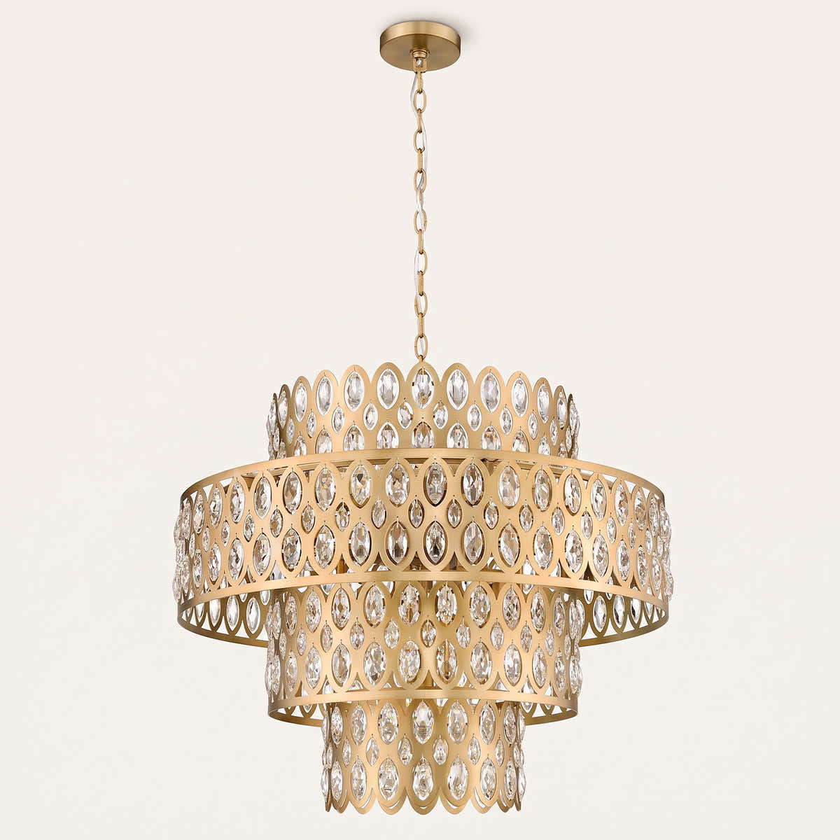 Deeley 13 Light 26" Wide Crystal Waterfall Chandelier