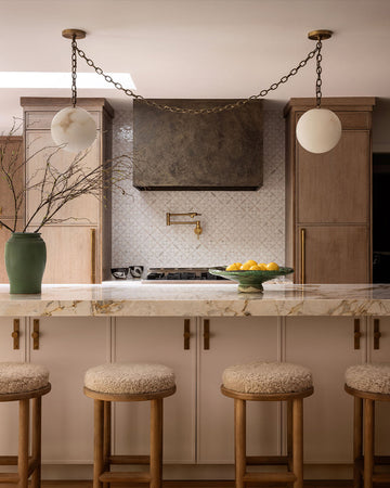 Alabaster Globe Swag Pendants Indoor Lighting with Brass/Black Chain in adjustable