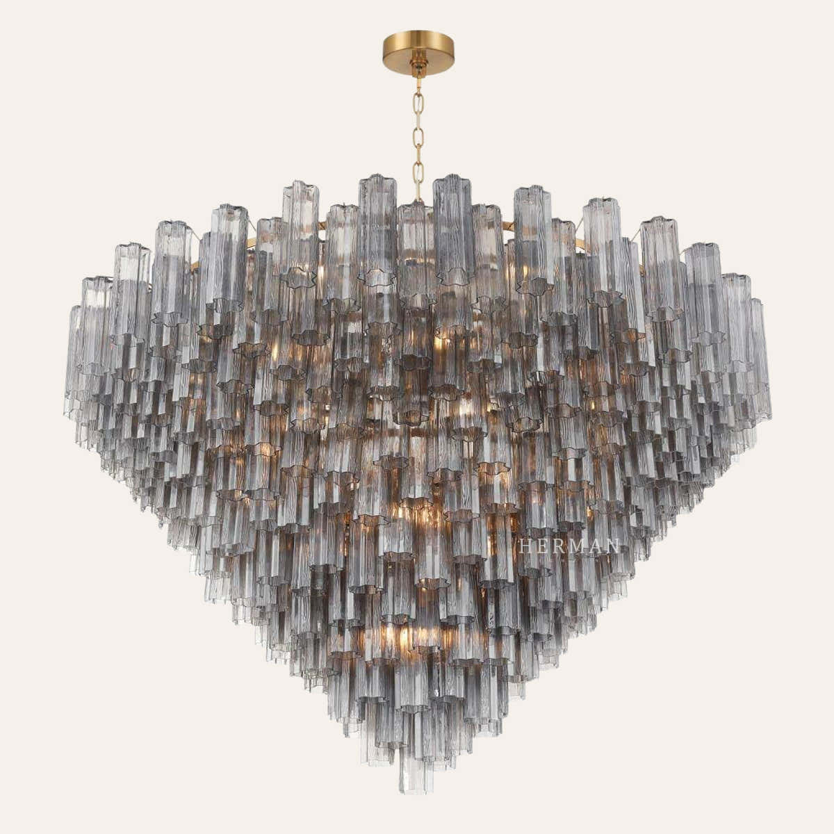 Addis Murano Glass 40 Light Chandelier 62" W