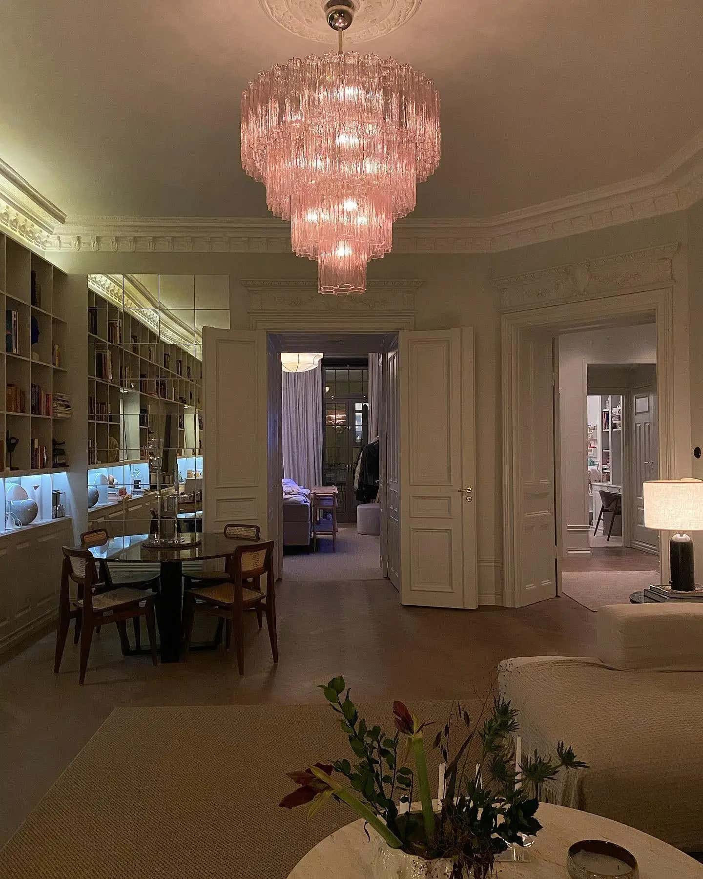 Murano Chandelier – 78 tubes – Pink