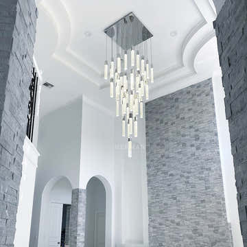 Sparkling Night Chandelier Vertical // XL  25  Light
