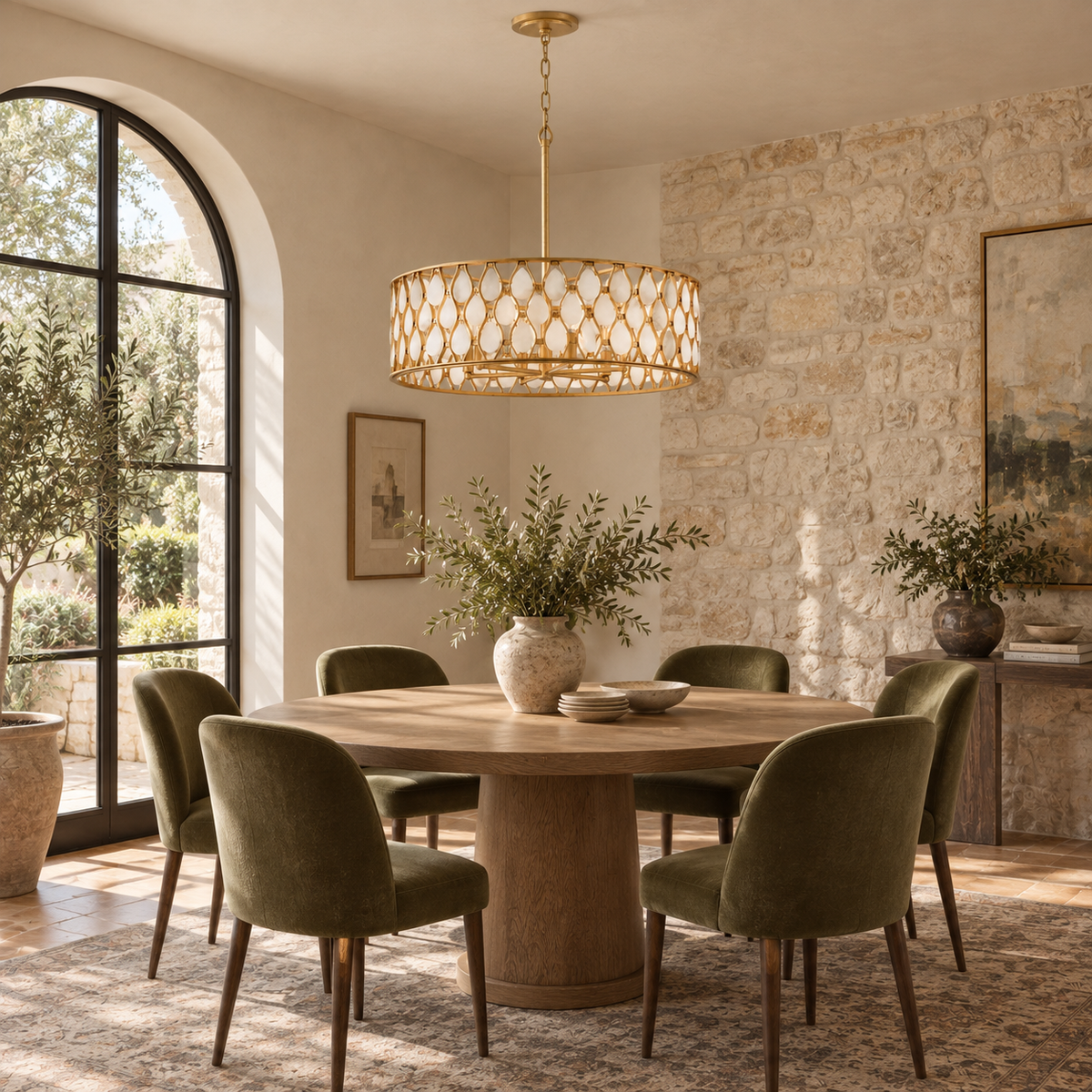 Esty 6 Light 28" Wide Drum Chandelier