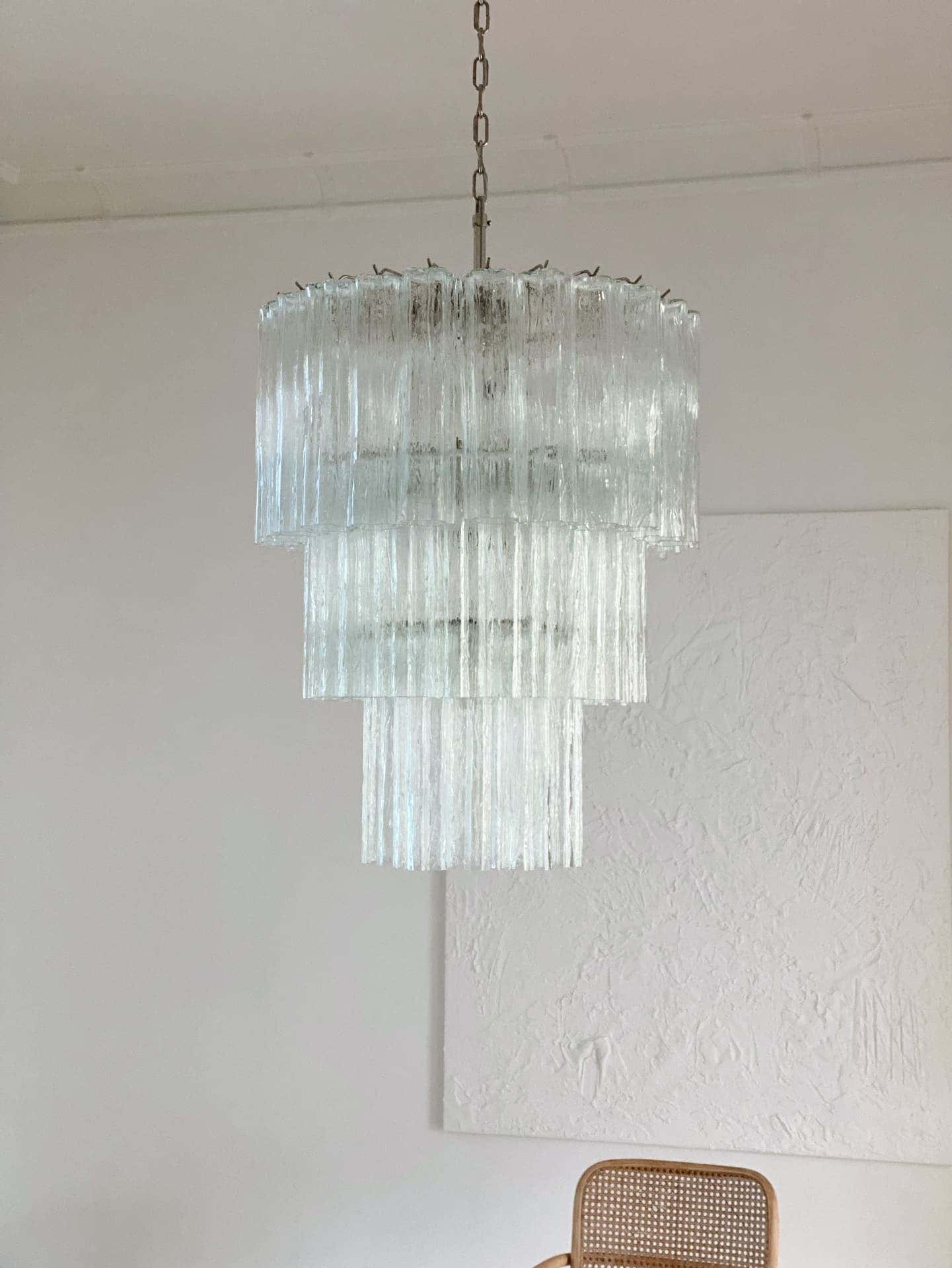 Murano Chandelier – 52 tubes – Transparent