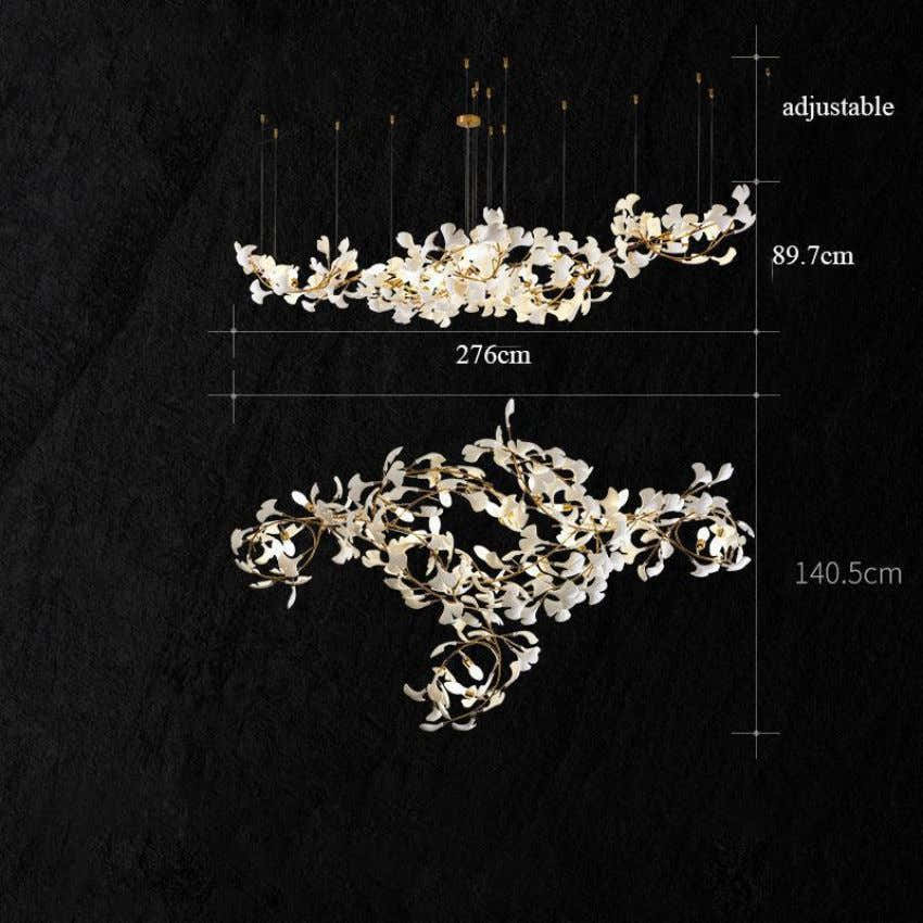Ceramic Ginkgo Chandelier 4 Sizes