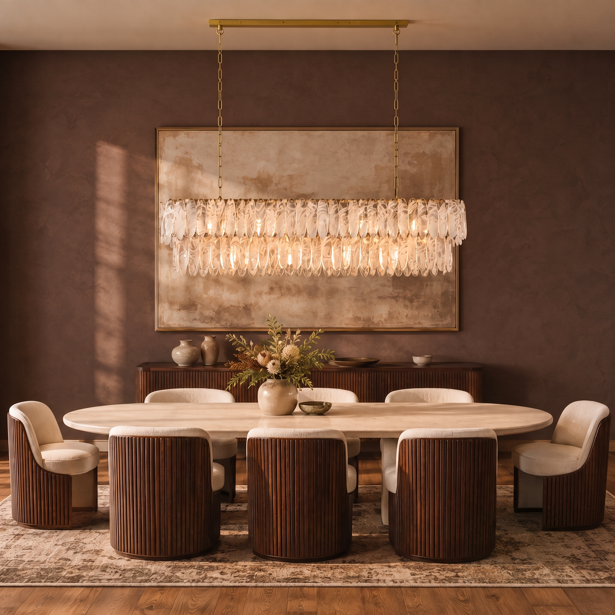Verna Linear Chandelier 56" L