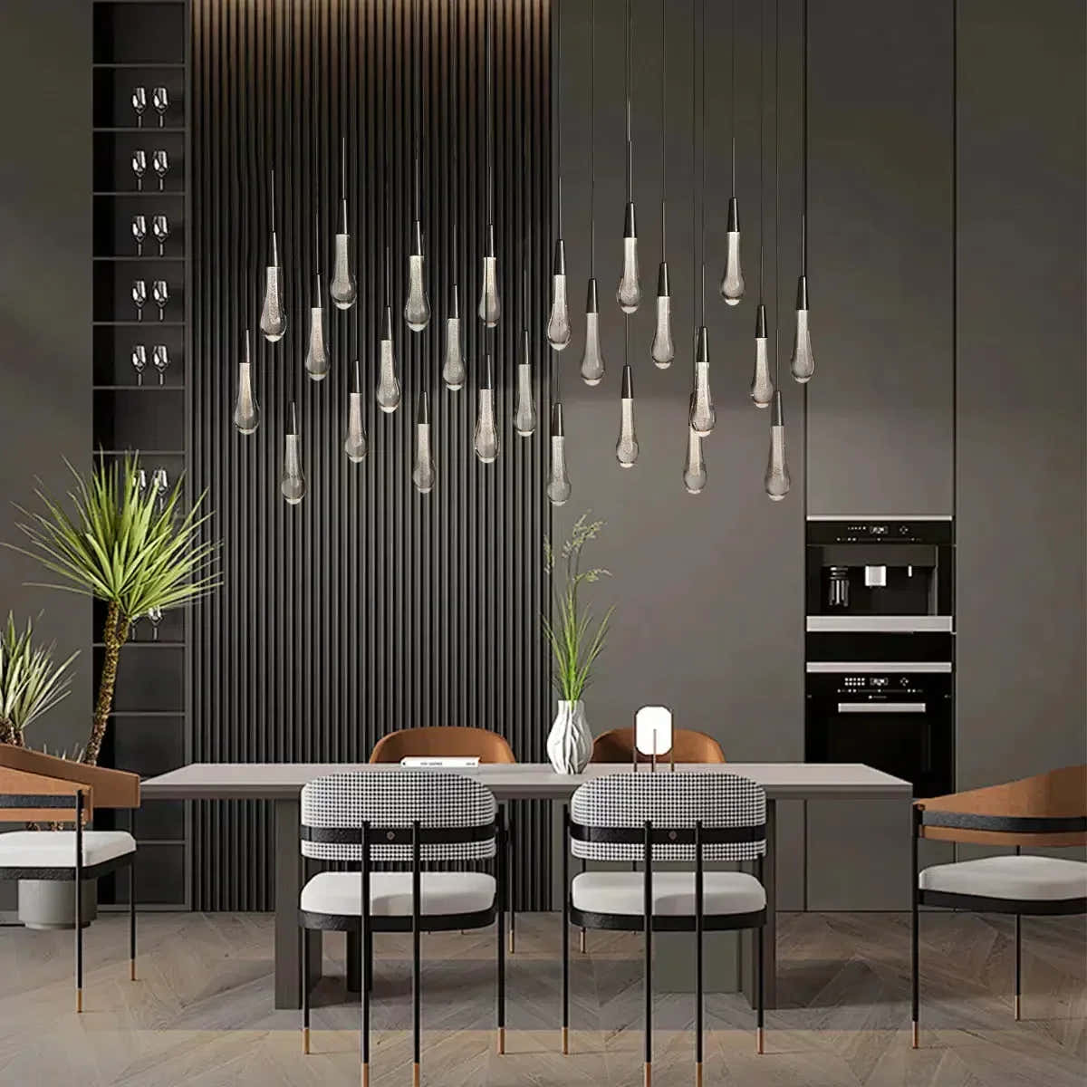 Soltaire Linear Chandelier 37" 50" 60" 70" 87" 120"