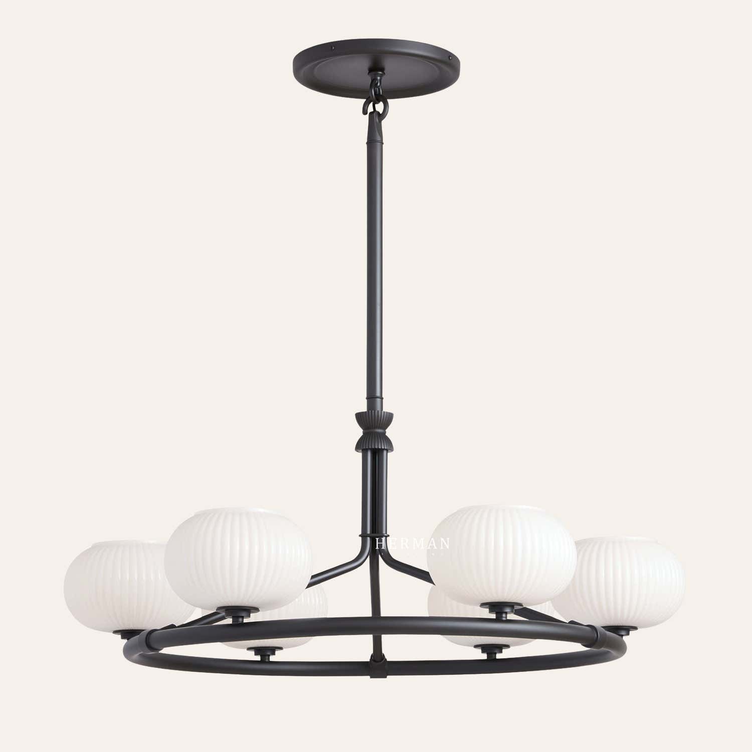 Enzo 36" Glass Round Chandelier