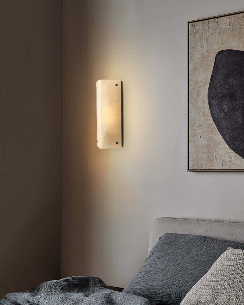 Reynard Alabaster Grand Wall Sconce Light Fixture 13"H 25"H