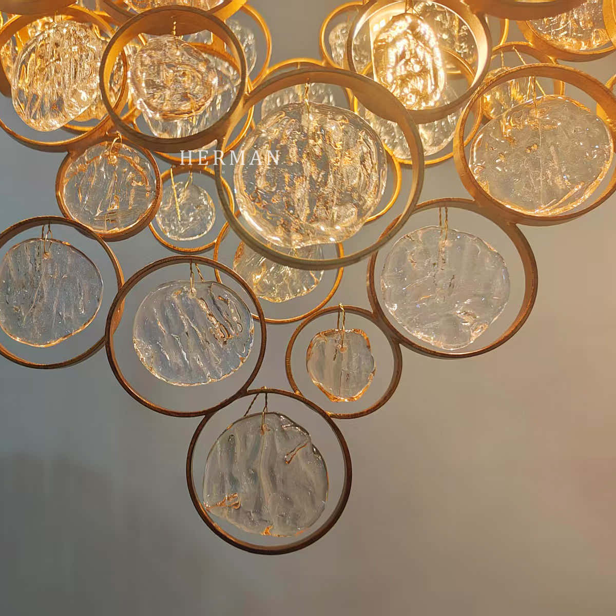 Trento Clustered Glass Linear Chandelier 40"