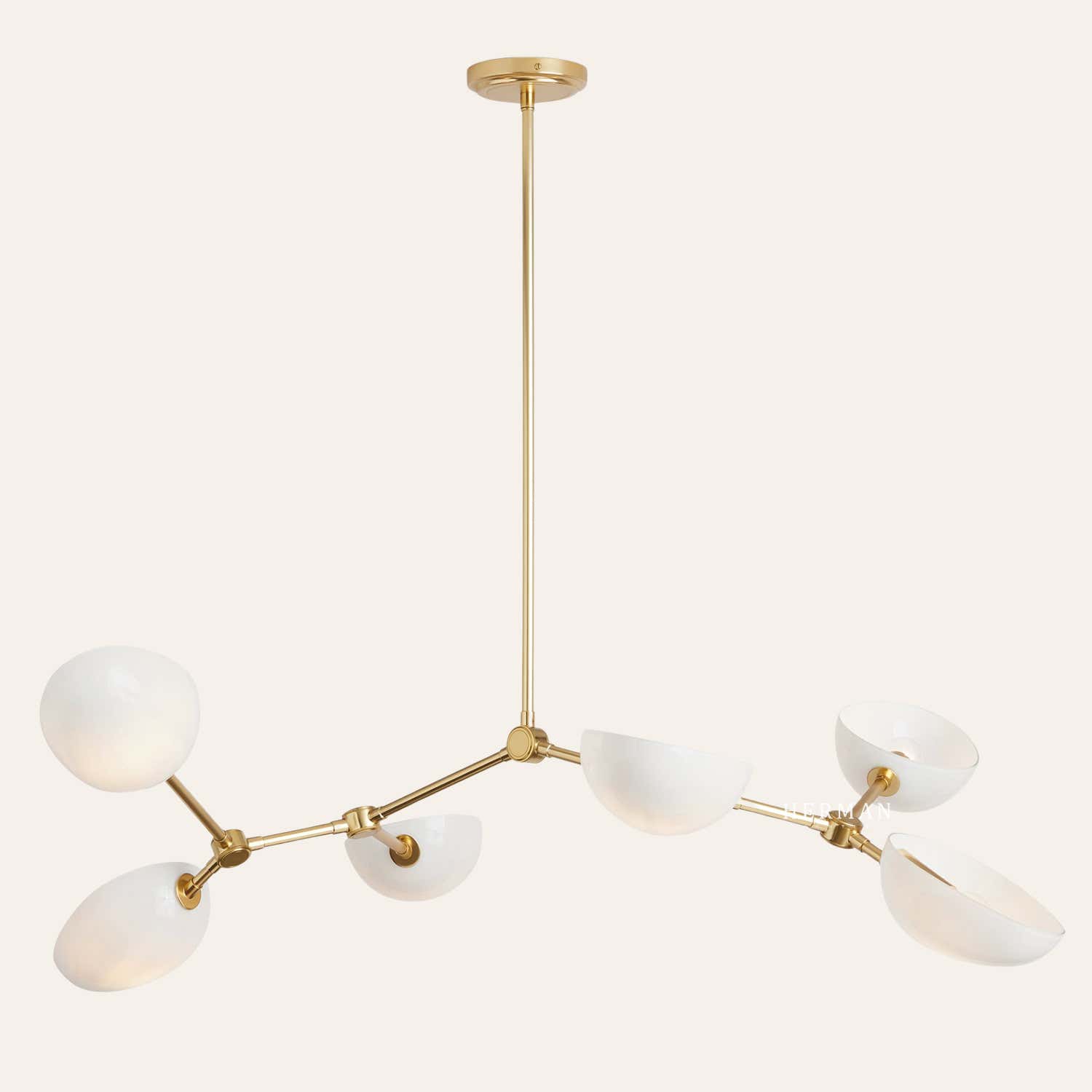 Argus Glass Chandelier 45" Width